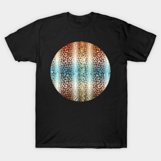 Colourful gradient unique flowers leopard stripes abstract modern 265 Pattern T-Shirt
